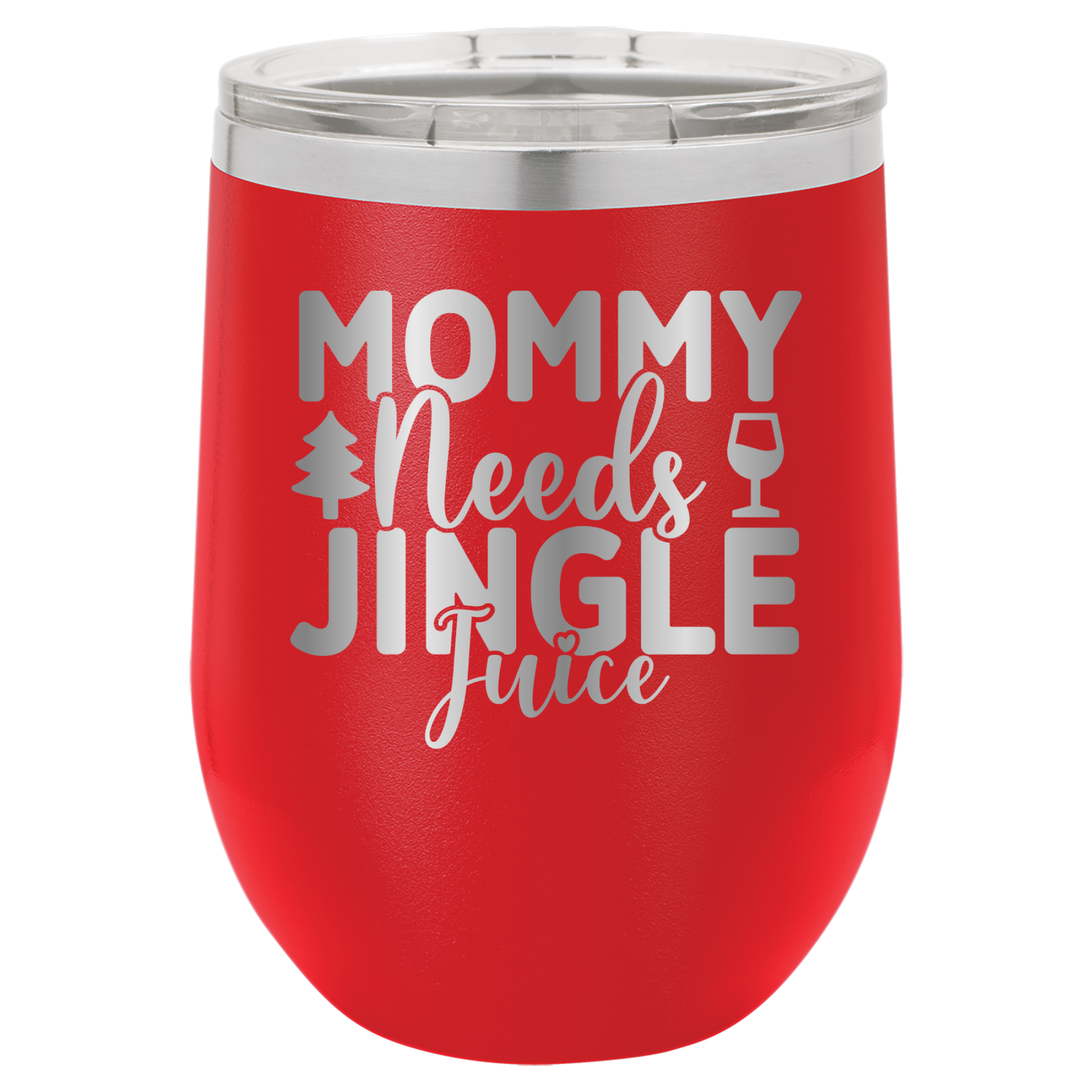 Mommy Needs Jingle Juice - 12oz Polar Camel Wine Tumbler image 15
