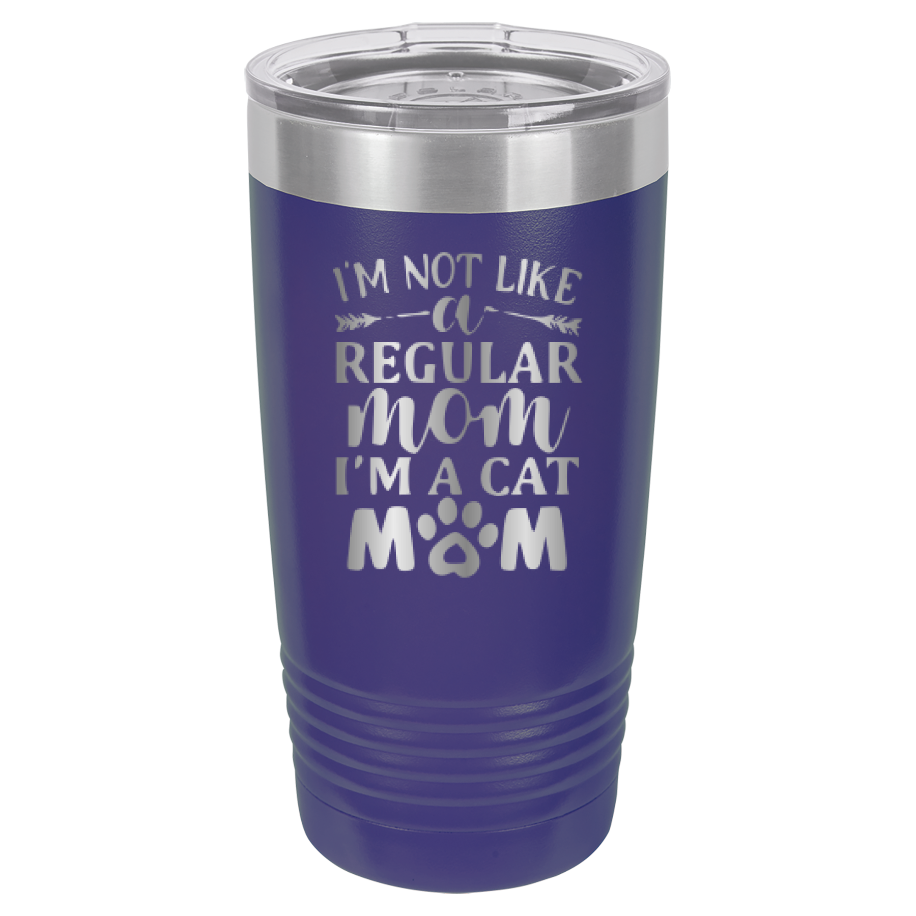I'm Not Like A Regular Mom, I'm A Cat Mom - 20oz Polar Camel Tumbler - Purple image