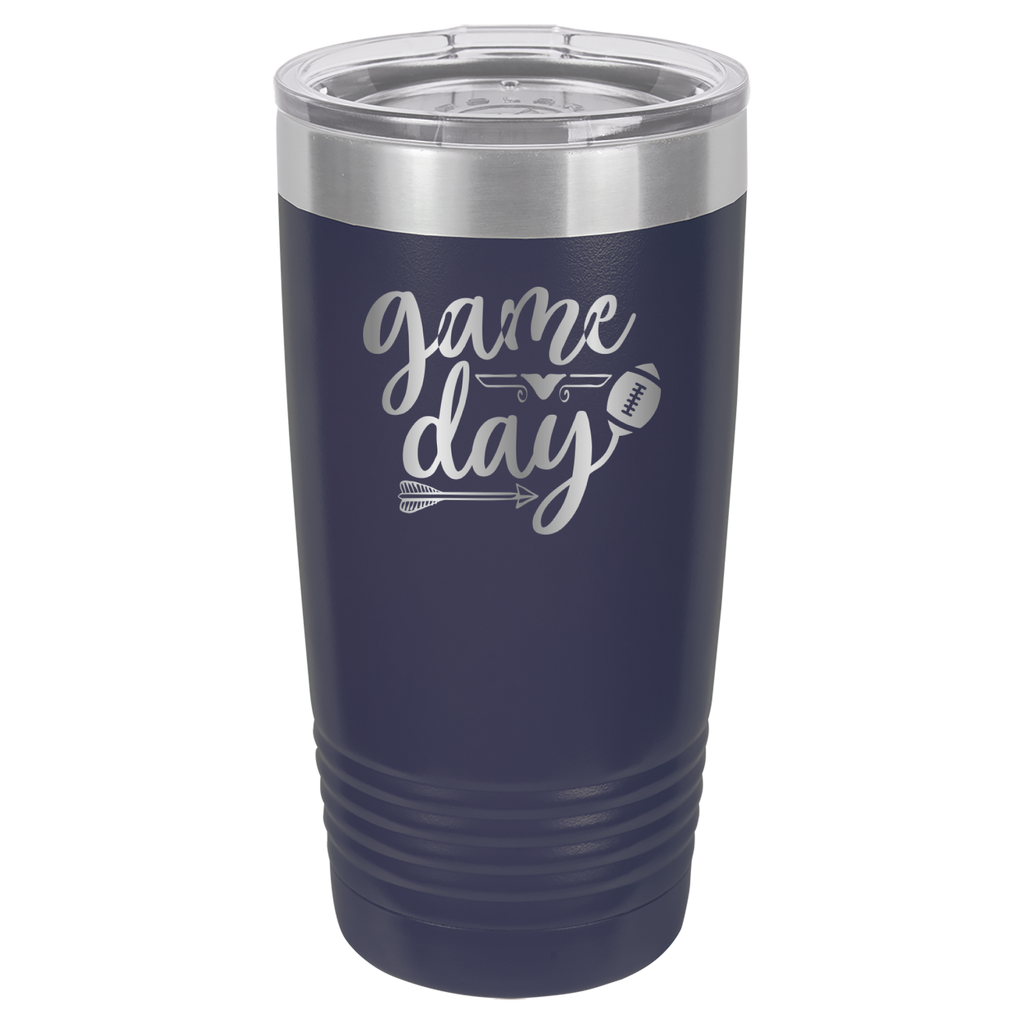 Game Day - Football - 20oz Polar Camel Tumbler - Navy image