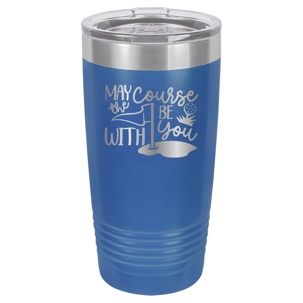 May The Course Be With You - Golf - 20oz Polar Camel Tumbler - Royal Blue image