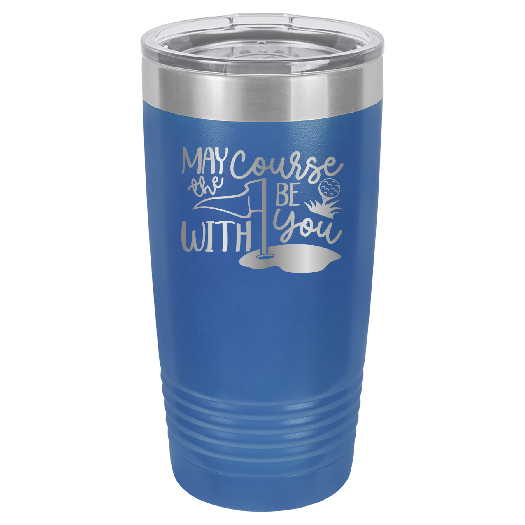 May The Course Be With You - Golf - 20oz Polar Camel Tumbler - Royal Blue image