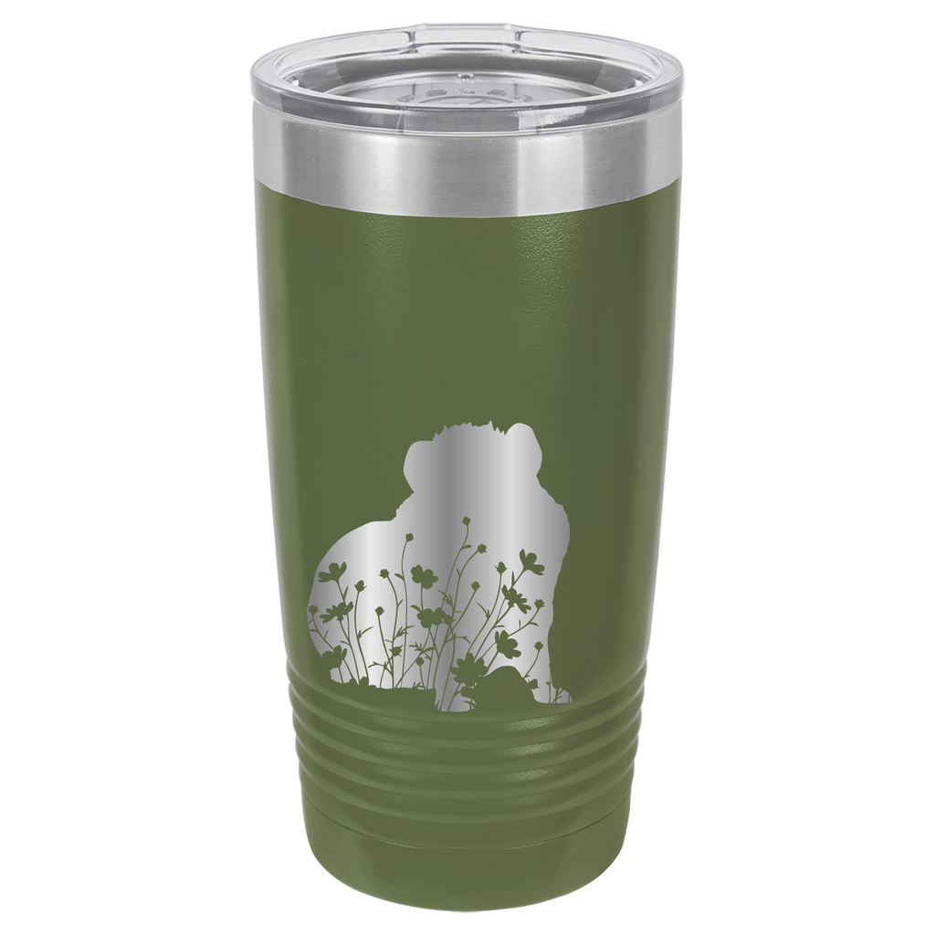 Floral Guinea Pig Design - 20oz Polar Camel Tumbler image 8