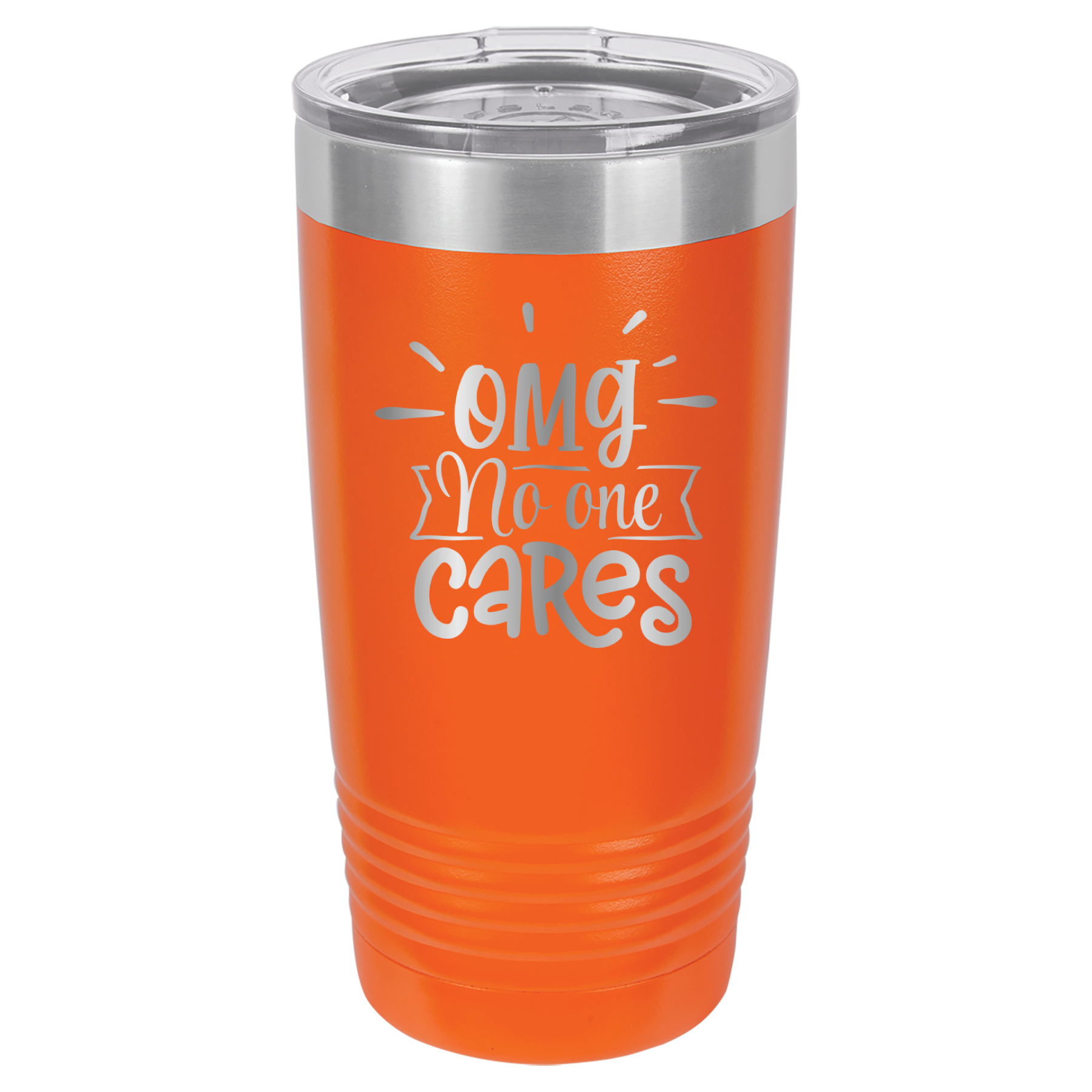 OMG No One Cares - 20oz Polar Camel Tumbler - Orange image