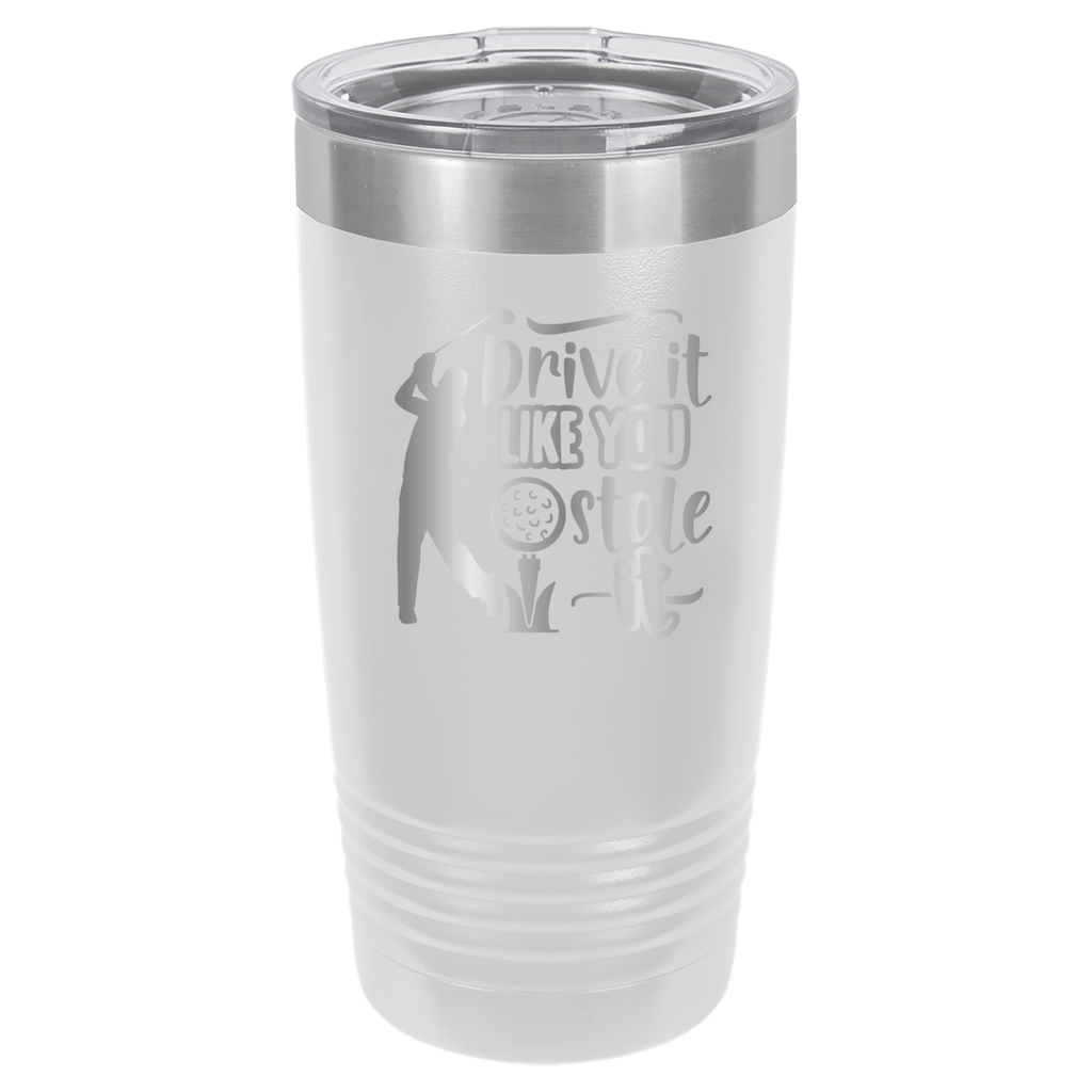 Drive It Like You Stole It (Male) - 20oz Polar Camel Tumbler - Golf - White image