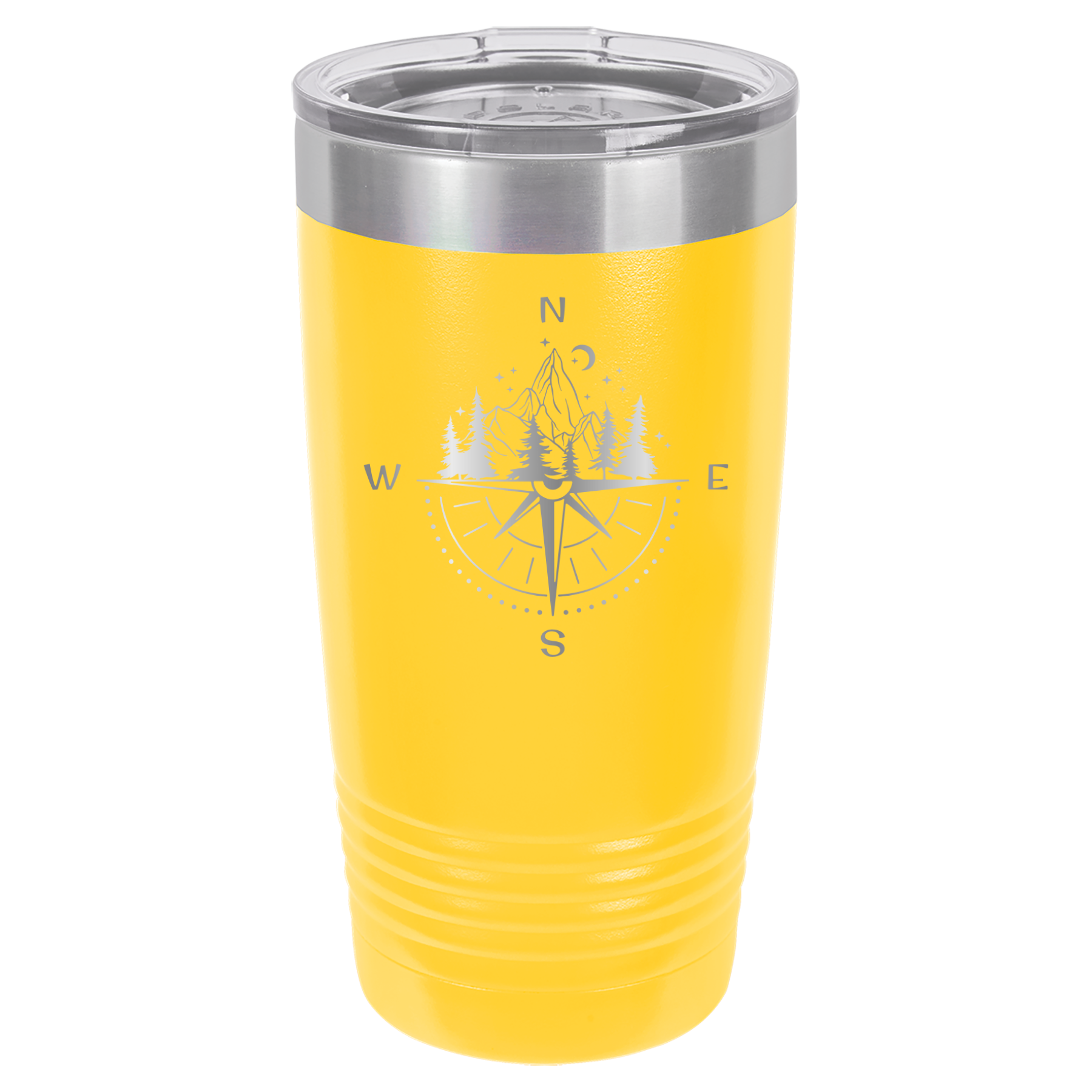 Compass, Map, or Adventure - 20oz Polar Camel Tumbler - Yellow image