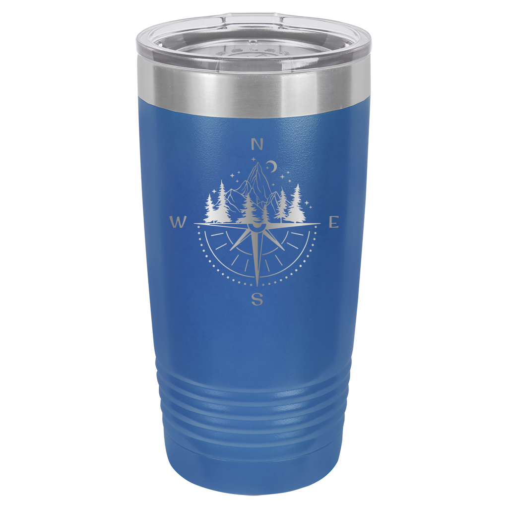 Compass, Map, or Adventure - 20oz Polar Camel Tumbler - Royal Blue image