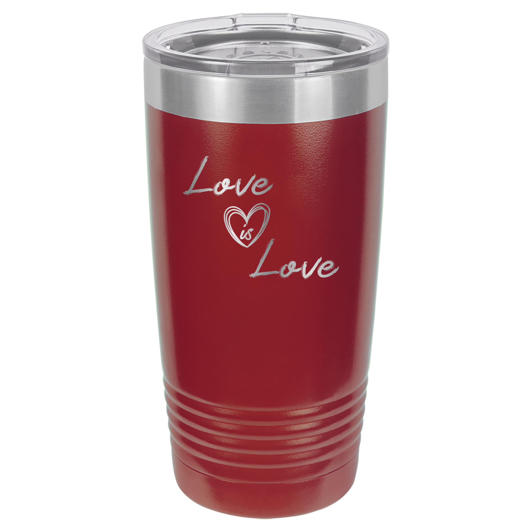 Love is Love - 20oz Polar Camel Tumbler - Pride - Maroon image