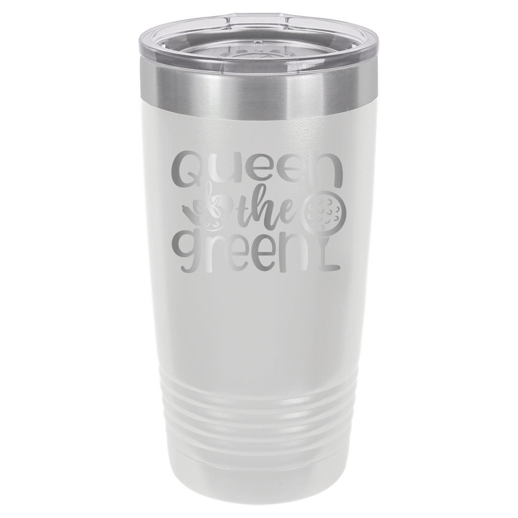 Queen of the Green - Golf - 20oz Polar Camel Tumbler - White image