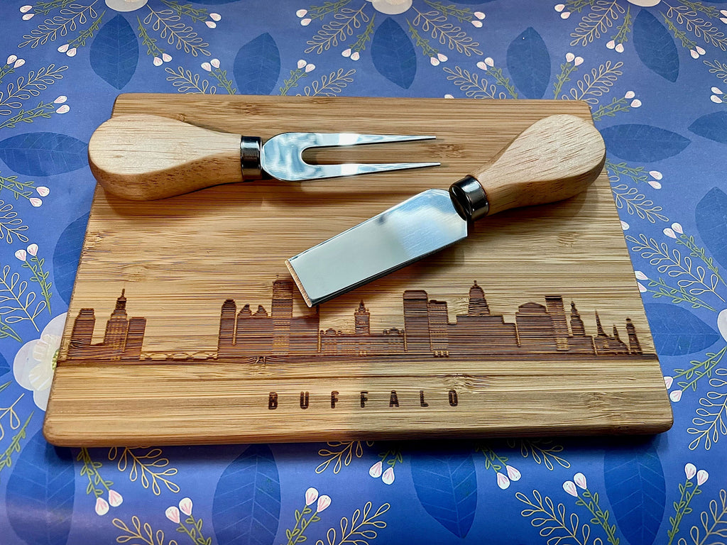 City of Buffalo, NY Skyline Cheese Board