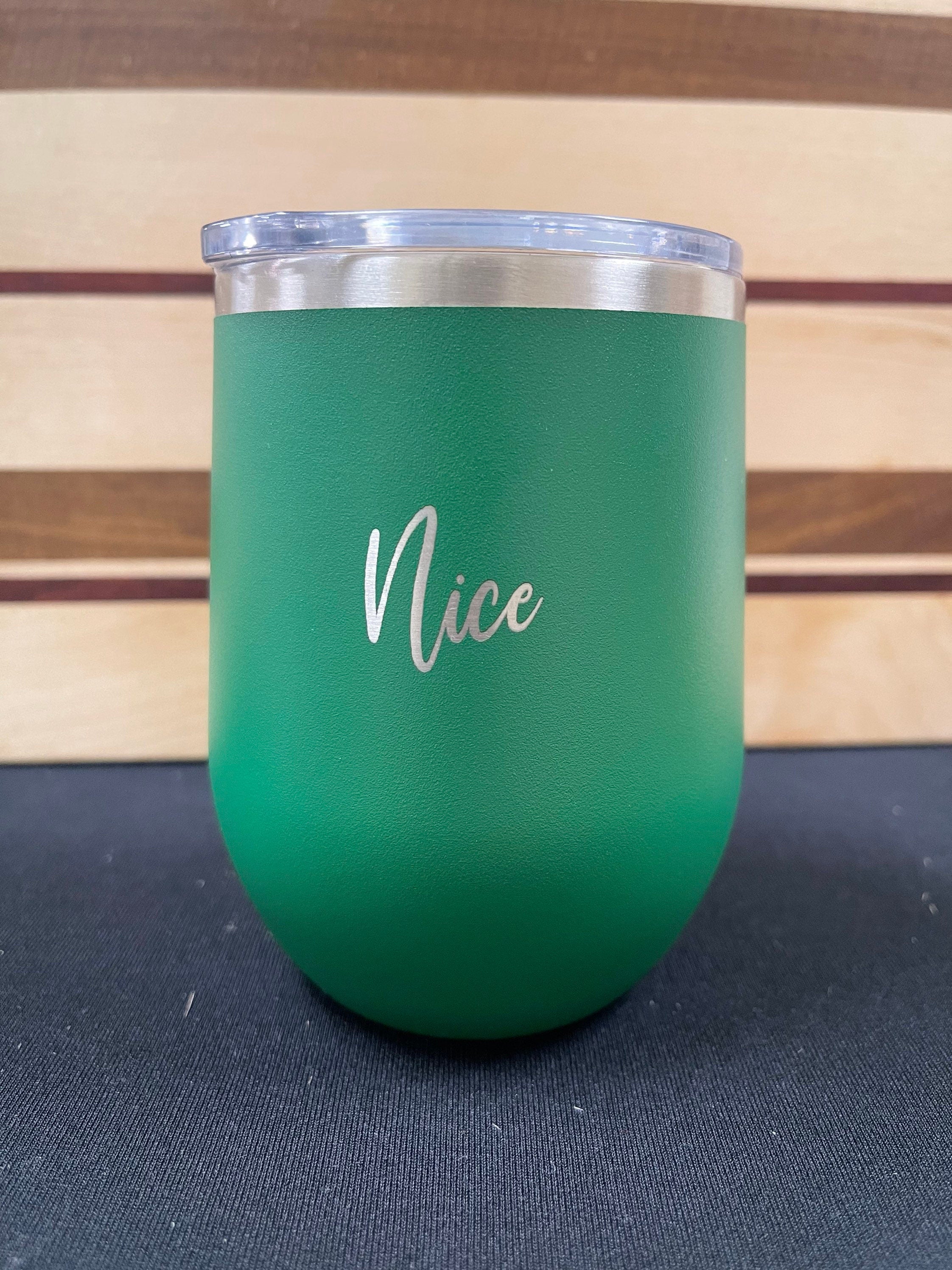 Naughty and Nice Stemless Wine Tumbler Set Christmas
