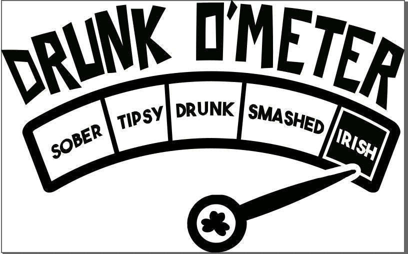 St. Patrick's Day Tumbler: Funny Irish Drunk-O-Meter, 20oz Polar Camel