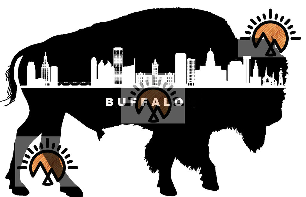 City of Buffalo NY Skyline 20oz Polar Camel Tumbler - Sip with Buffalo Pride!