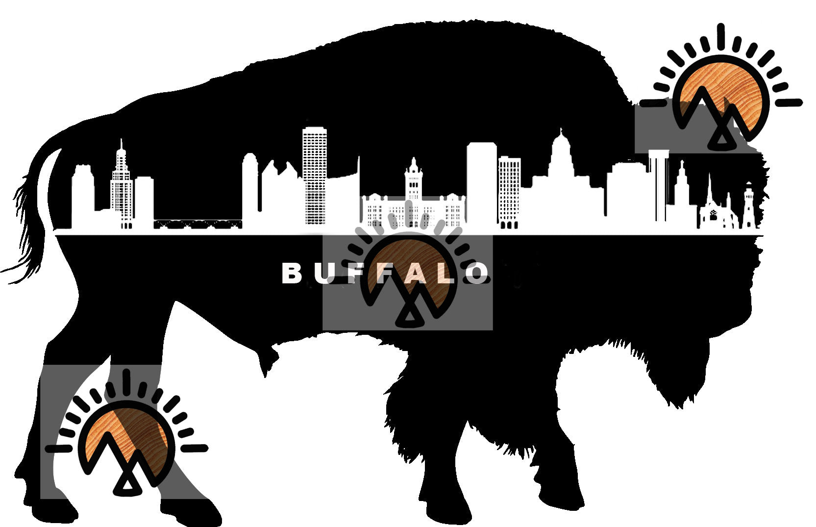 City of Buffalo NY Skyline 20oz Polar Camel Tumbler - Sip with Buffalo Pride!