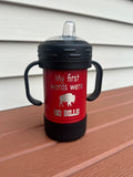 My First Words Were GO BILLS - 10oz Sippy Cup for Future Bills Superfans!