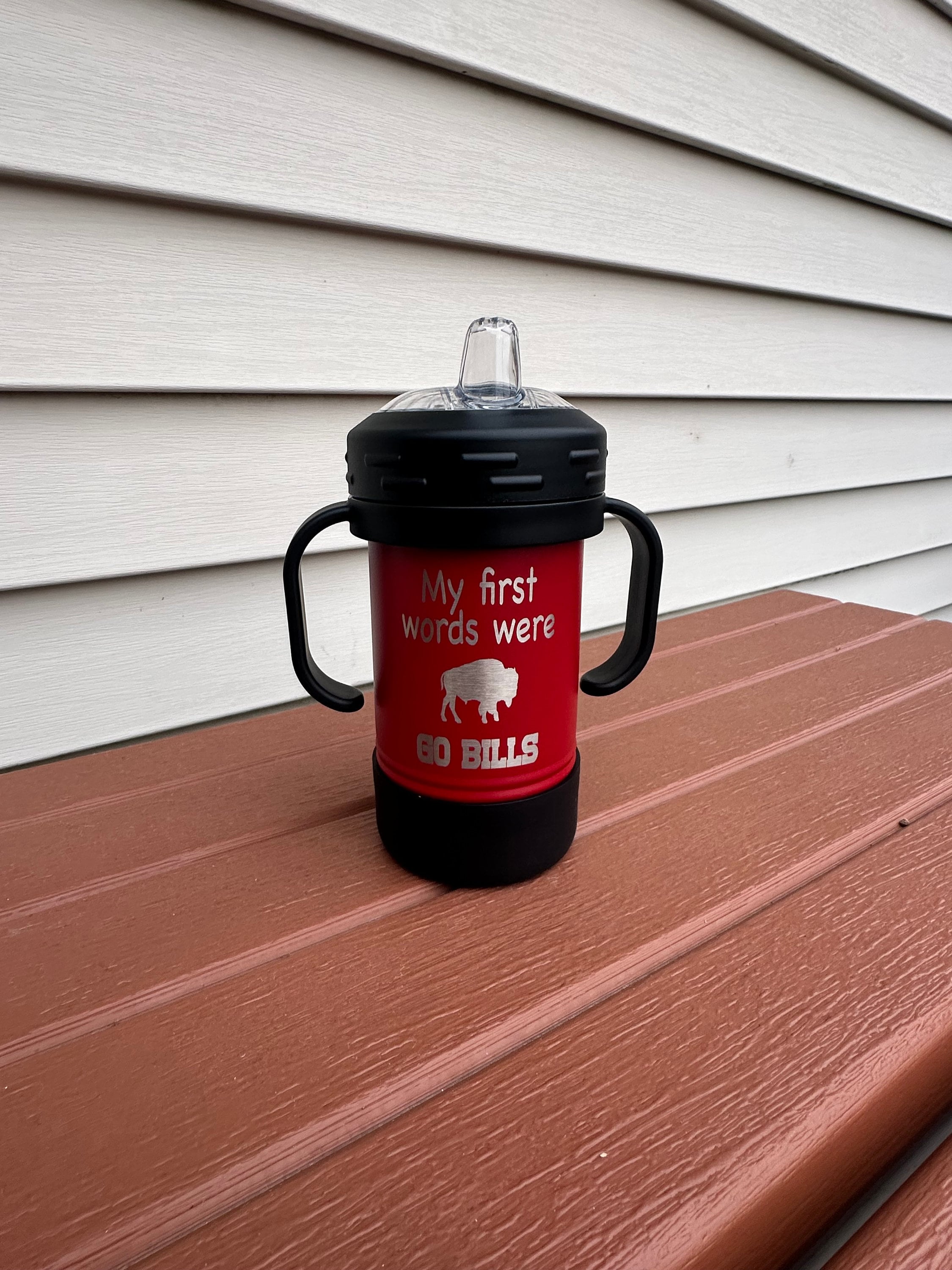 My First Words Were GO BILLS - 10oz Sippy Cup for Future Bills Superfans!
