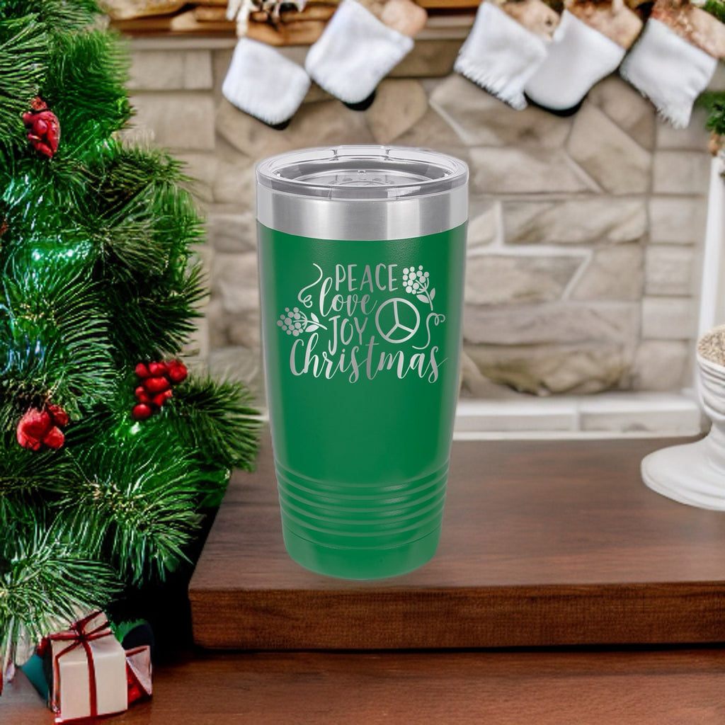 Peace Love Joy - Christmas - 20oz Polar Camel Tumbler - Sip in Seasonal Bliss!