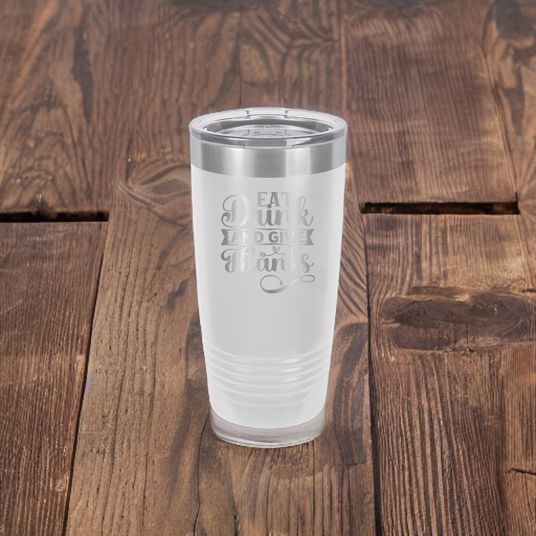 Eat, Drink, and Give Thanks - 20oz Polar Camel Tumbler - Celebrate Gratitude in Style!