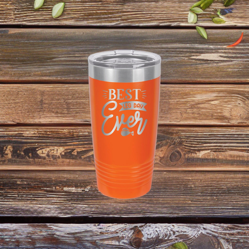 Thanksgiving Turkey Leg Day 20oz Tumbler - Funny Leg Workout