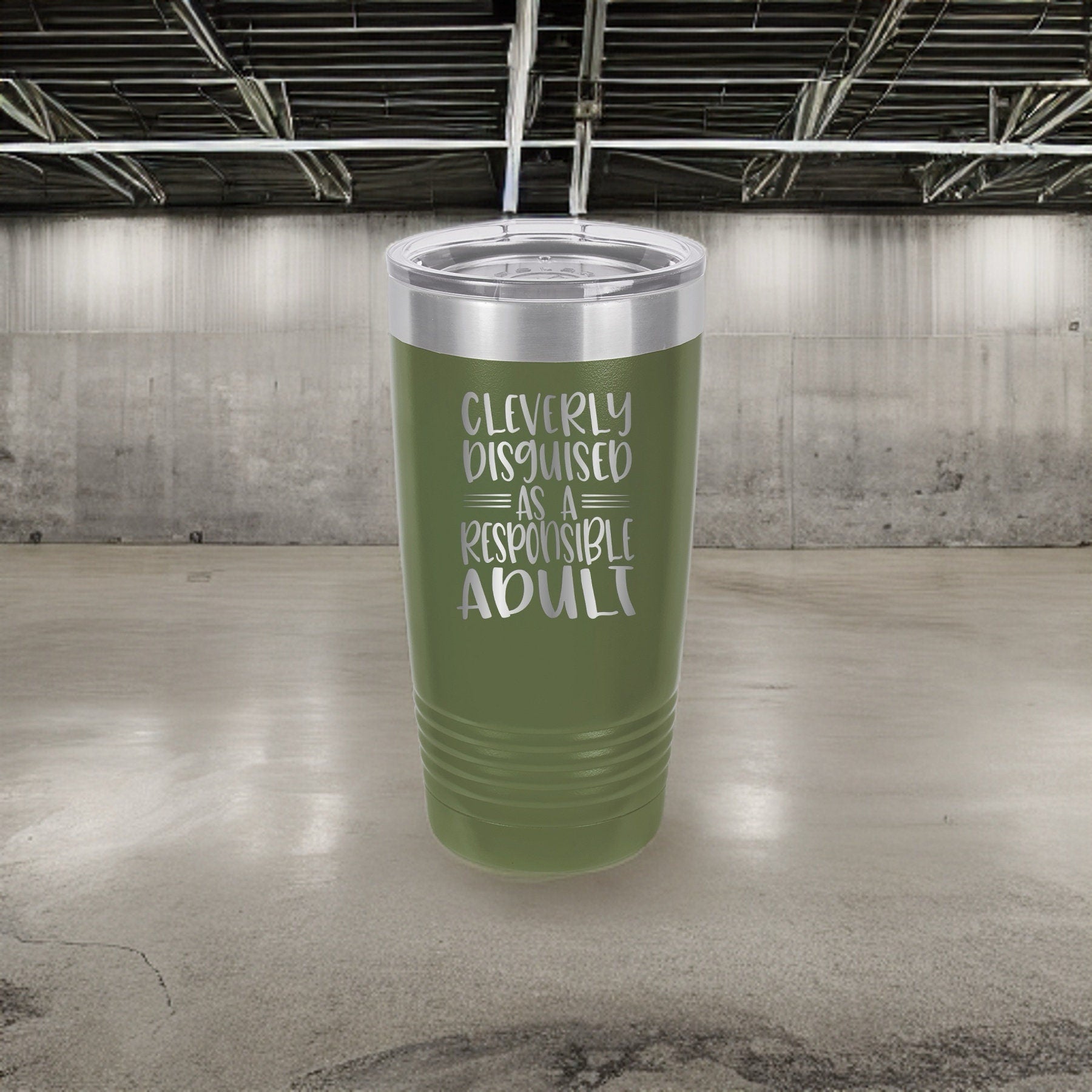 Cleverly Disguised As A Responsible Adult - 20oz Polar Camel Tumbler - Sip & Stay Crafty!