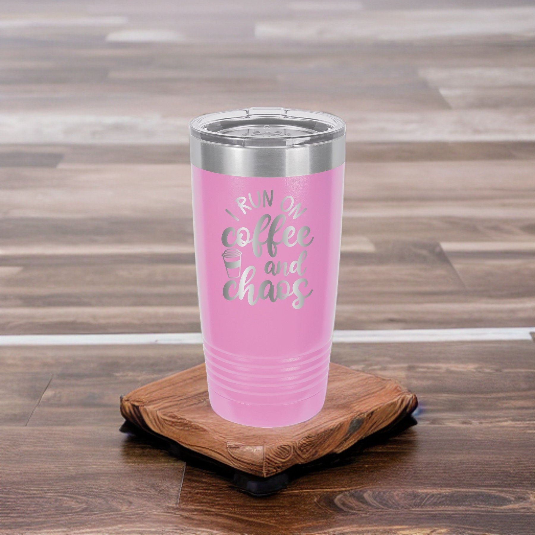 I Run on Coffee and Chaos - 20oz Polar Camel Tumbler - Sip, Energize, Repeat!