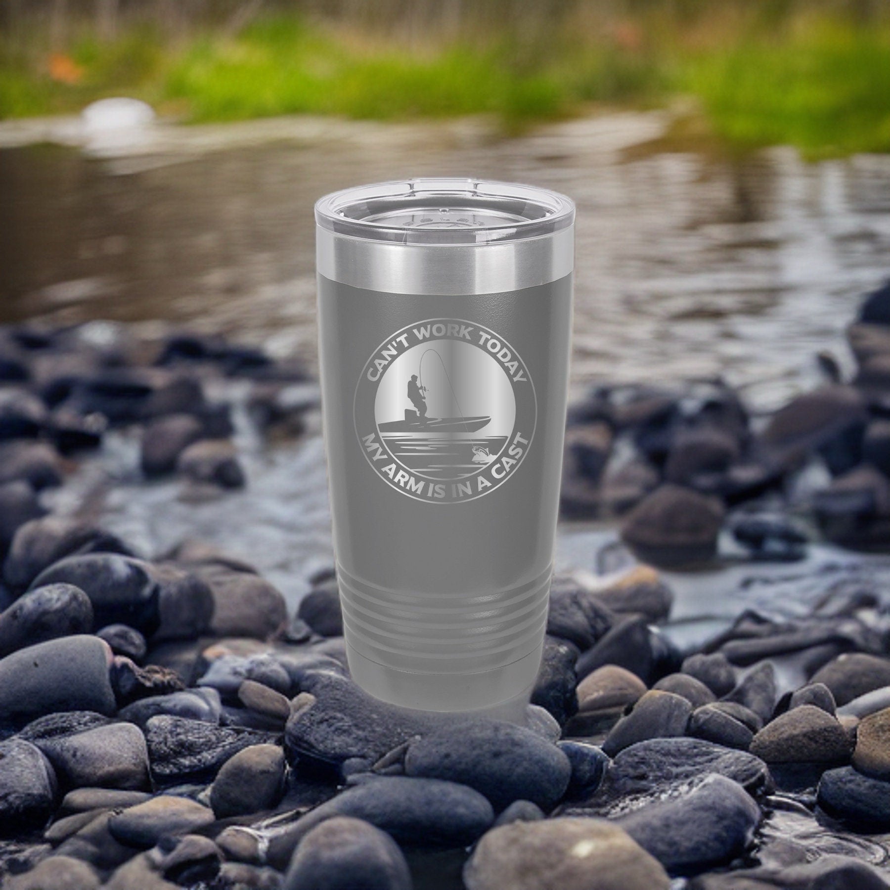 Fishing Tumbler, Funny Angler Gift, 20oz Polar Camel