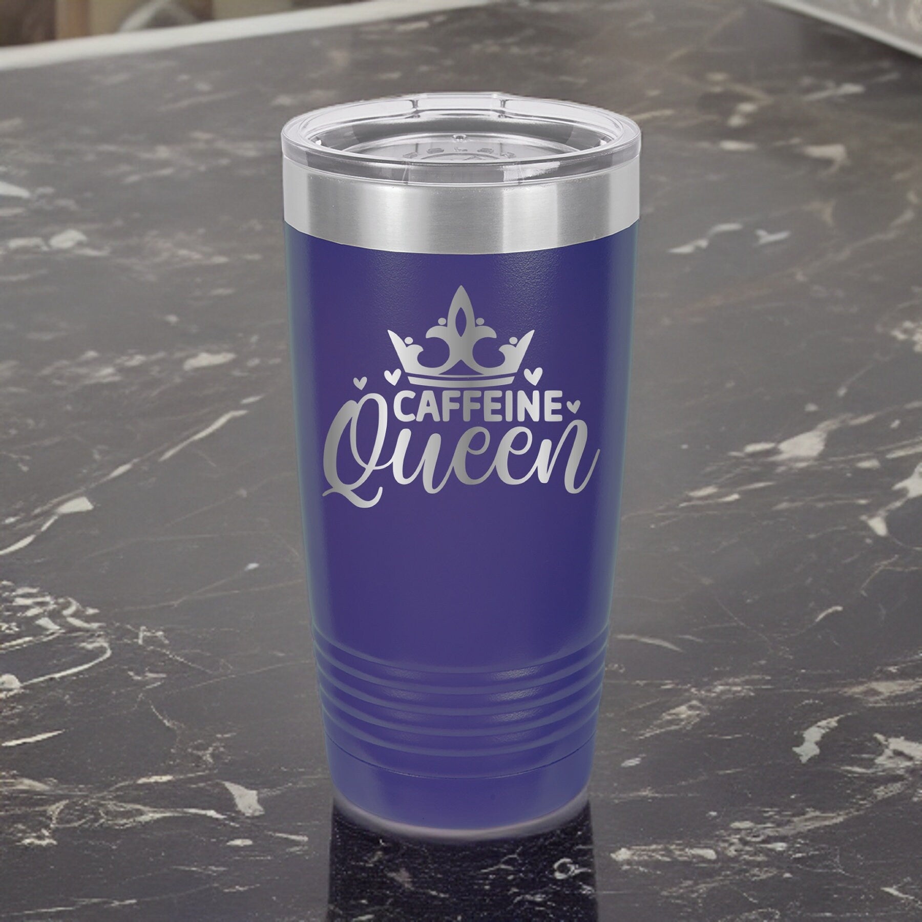 Caffeine Queen - 20oz Polar Camel Tumbler - Rule Your Day with Every Sip