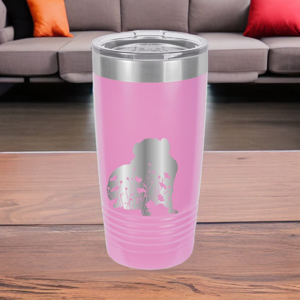Elegant Floral Guinea Pig Design - 20oz Polar Camel Tumbler