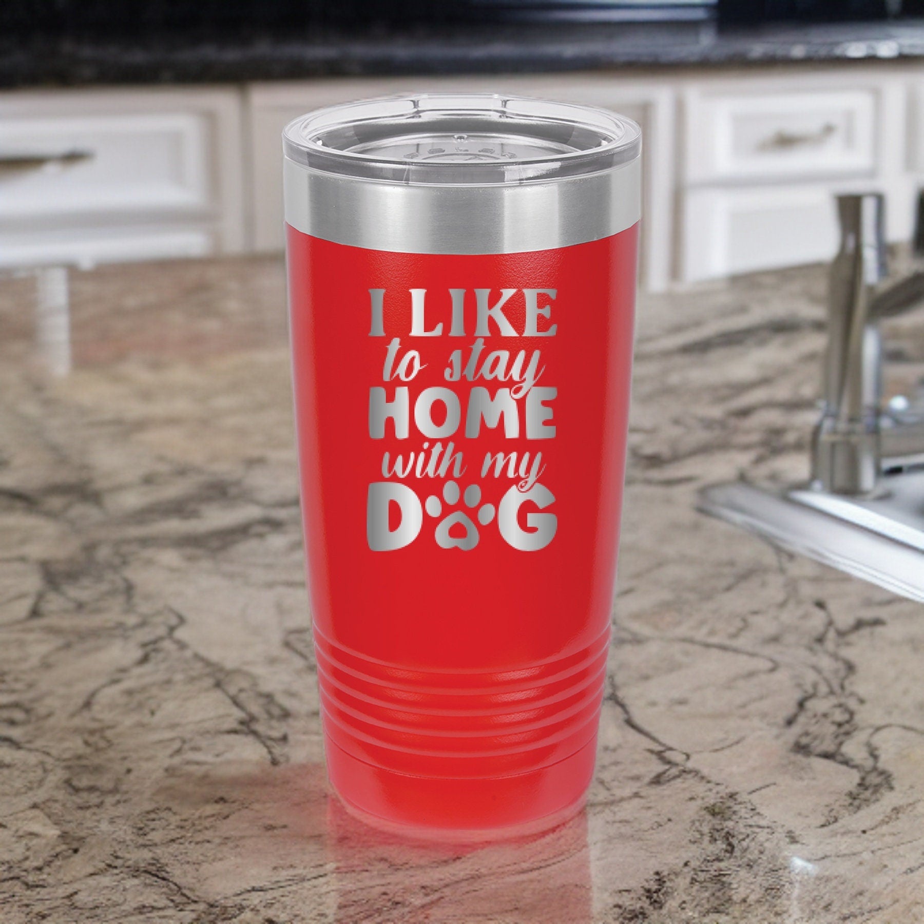 I Like To Stay Home With My Dog Polar Camel Tumbler - 20oz