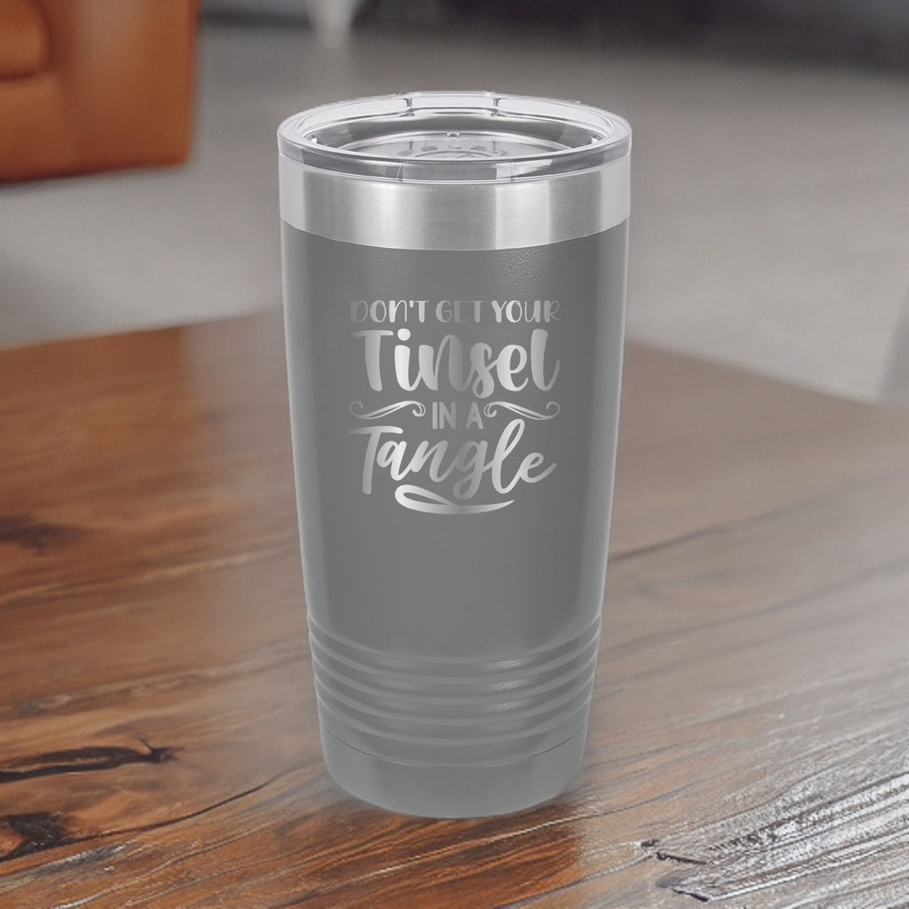 Don't Get Your Tinsel In A Tangle - 20oz Polar Camel Tumbler - Stay Cool and Festive!