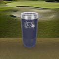 Peace, Love, Golf - 20oz Polar Camel Tumbler - Tee Off with Serenity!