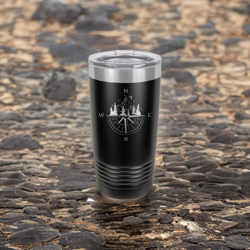 Compass, Map, Adventure - 20oz Polar Camel Tumbler - Navigate Your Adventures in Style!