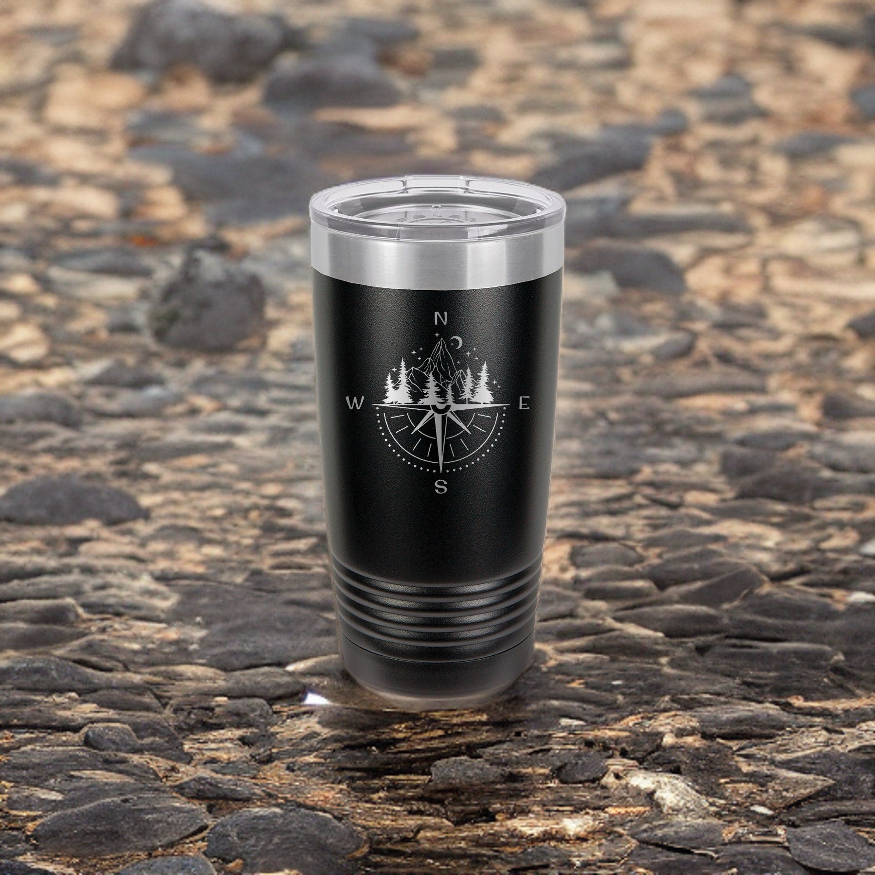 Compass, Map, Adventure - 20oz Polar Camel Tumbler - Navigate Your Adventures in Style!