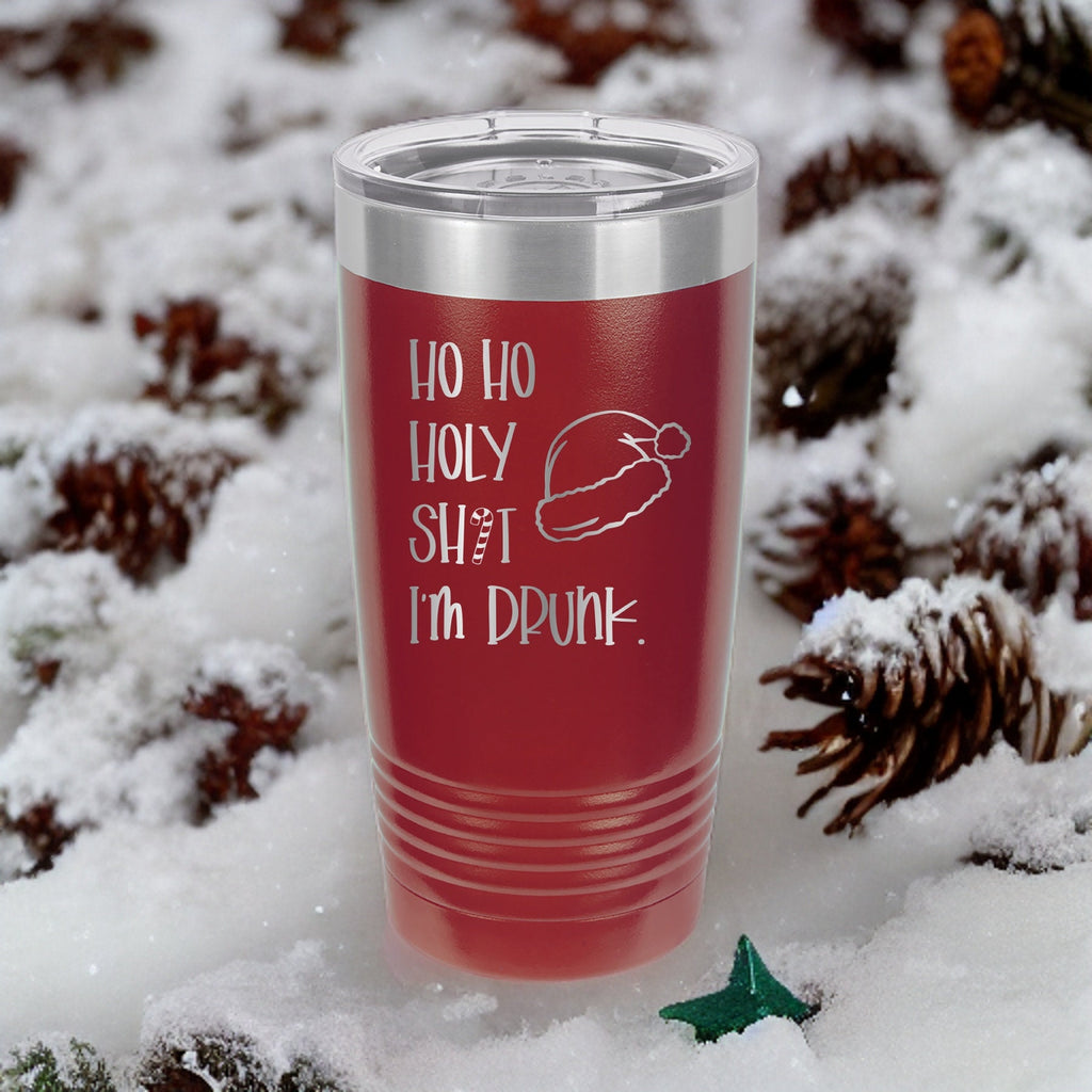 Ho Ho Holy Shit I'm Drunk - 20oz Polar Camel Tumbler - Festive Humor for the Holidays!