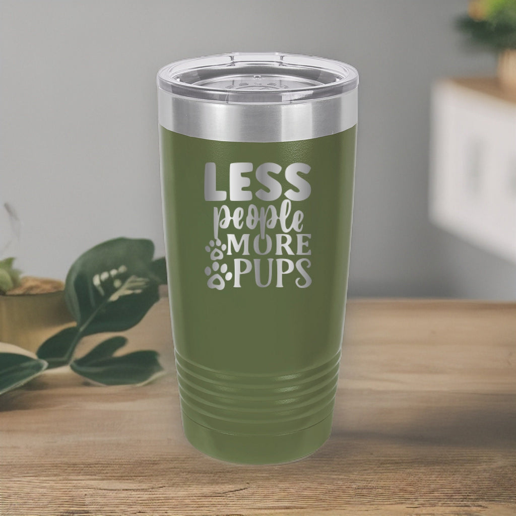 Less People, More Pups - 20oz Polar Camel Tumbler - Celebrate Your Furry Family!