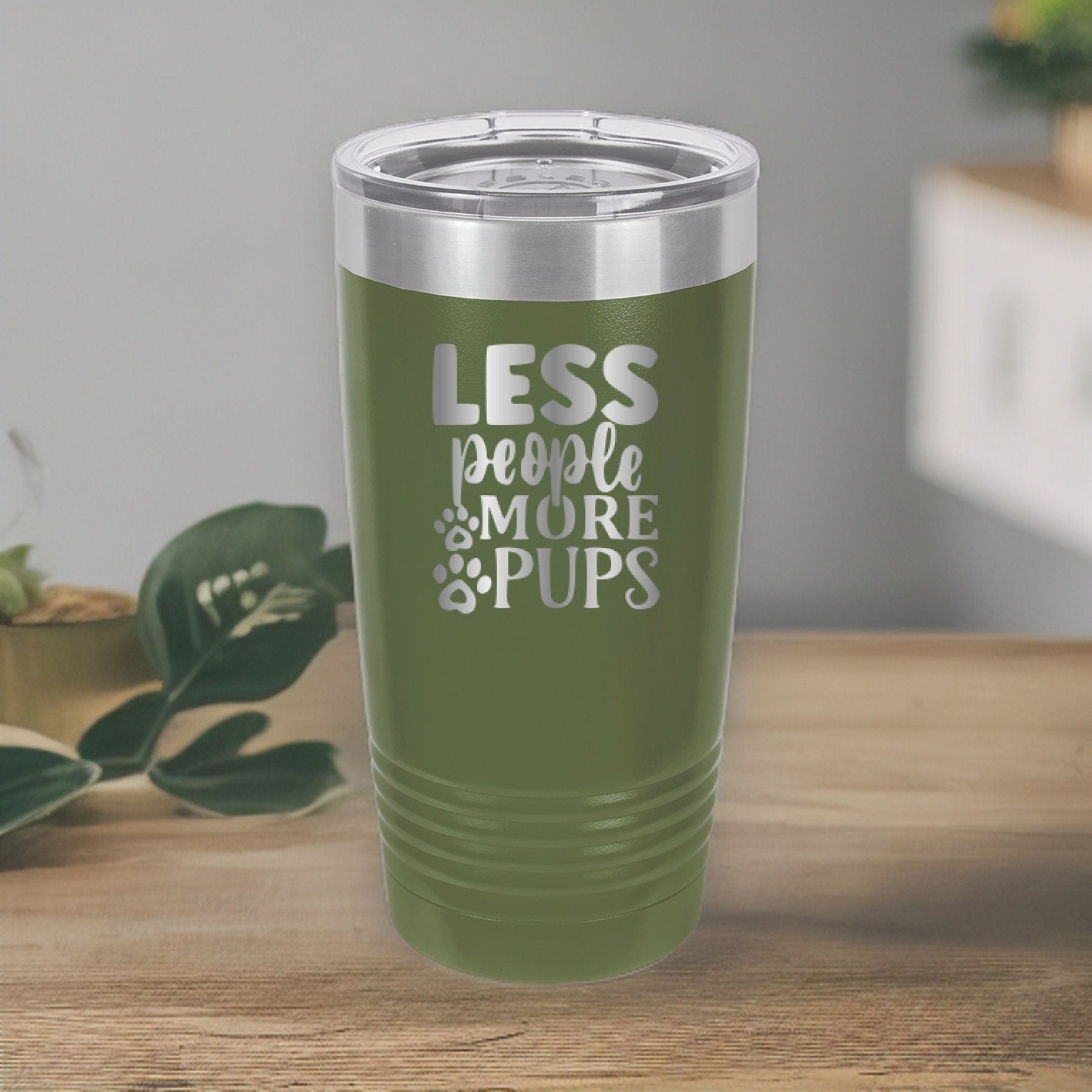 Less People, More Pups - 20oz Polar Camel Tumbler - Celebrate Your Furry Family!