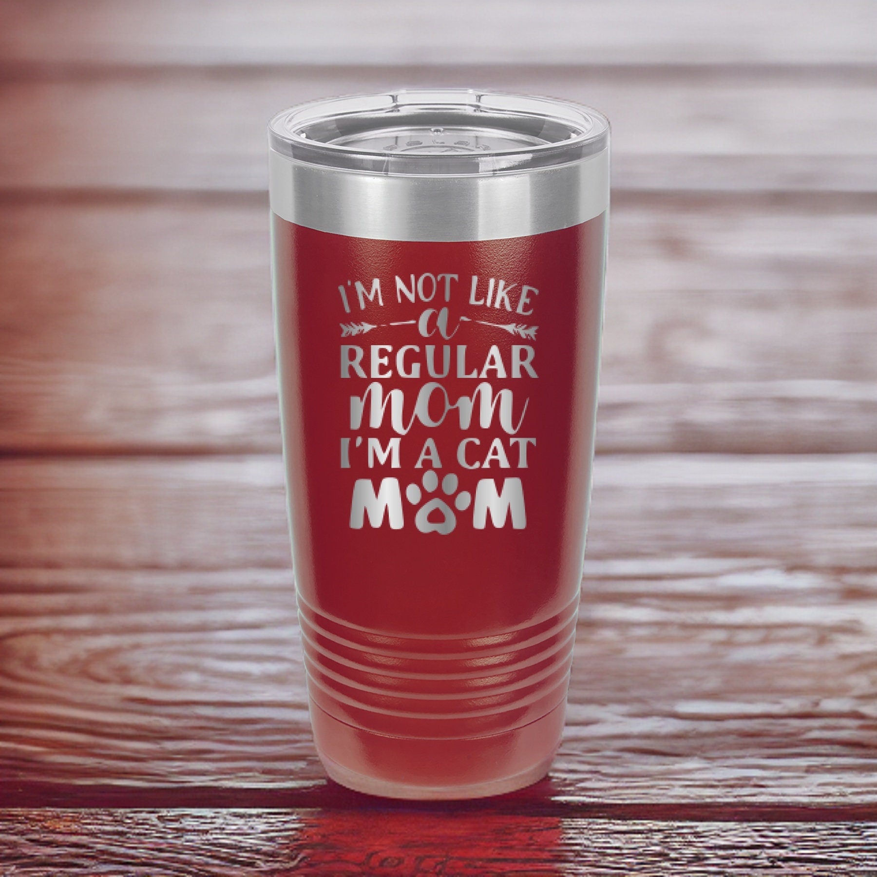 Not Like a Regular Mom, I'm a Cat Mom - 20oz Polar Camel Tumbler - Purr-fectly Unique!