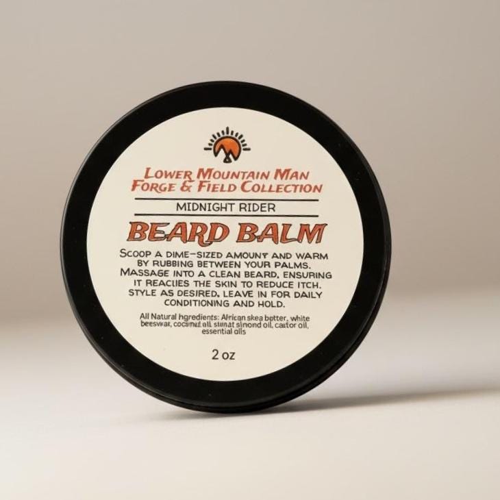 Beard Balm for Men – Natural Conditioner & Styling Balm – Lumberjack, Sandalwood Vanilla, Vetiver Cedar Scents – Handmade Beard Care for Him