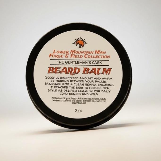 Beard Balm for Men – Natural Conditioner & Styling Balm – Lumberjack, Sandalwood Vanilla, Vetiver Cedar Scents – Handmade Beard Care for Him